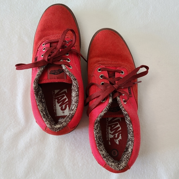 Vans Pro Size 8 men Red suede Skater shoe UltraCush - Picture 4 of 7